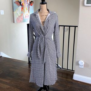 Ralph Lauren houndstooth long sleeve dress